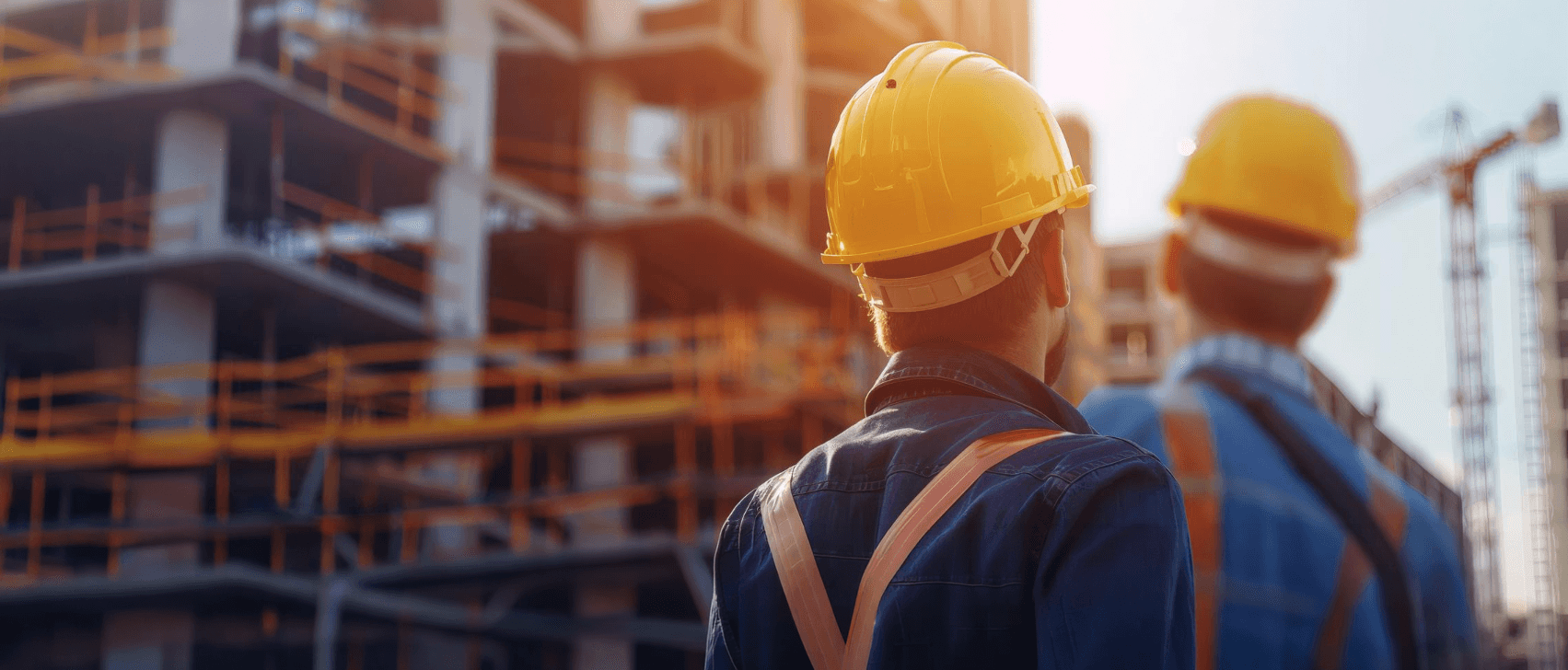 Workers on an industrial site
